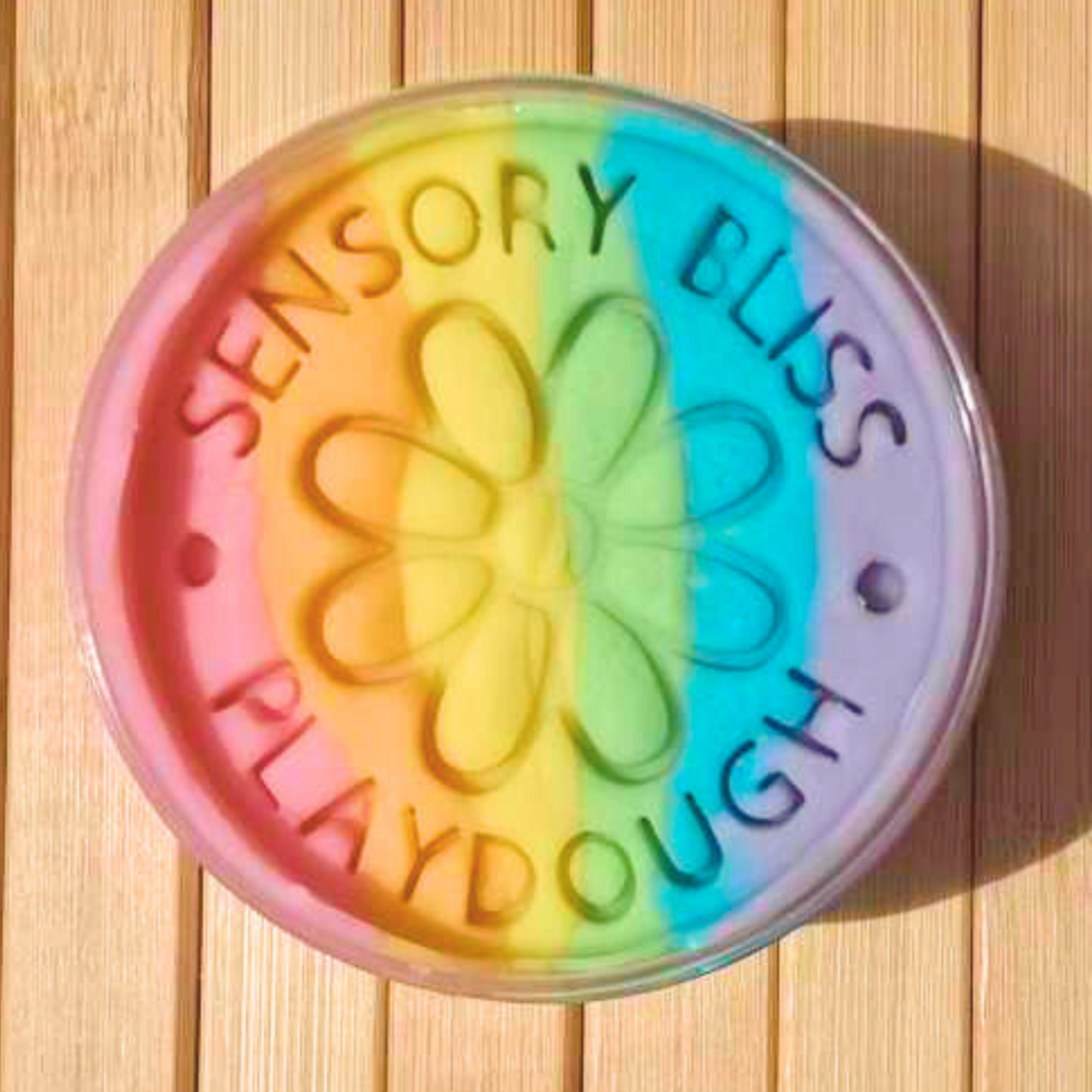 Pastel Rainbow in a Jar - Soft Homemade Non-Toxic Playdough - 250g