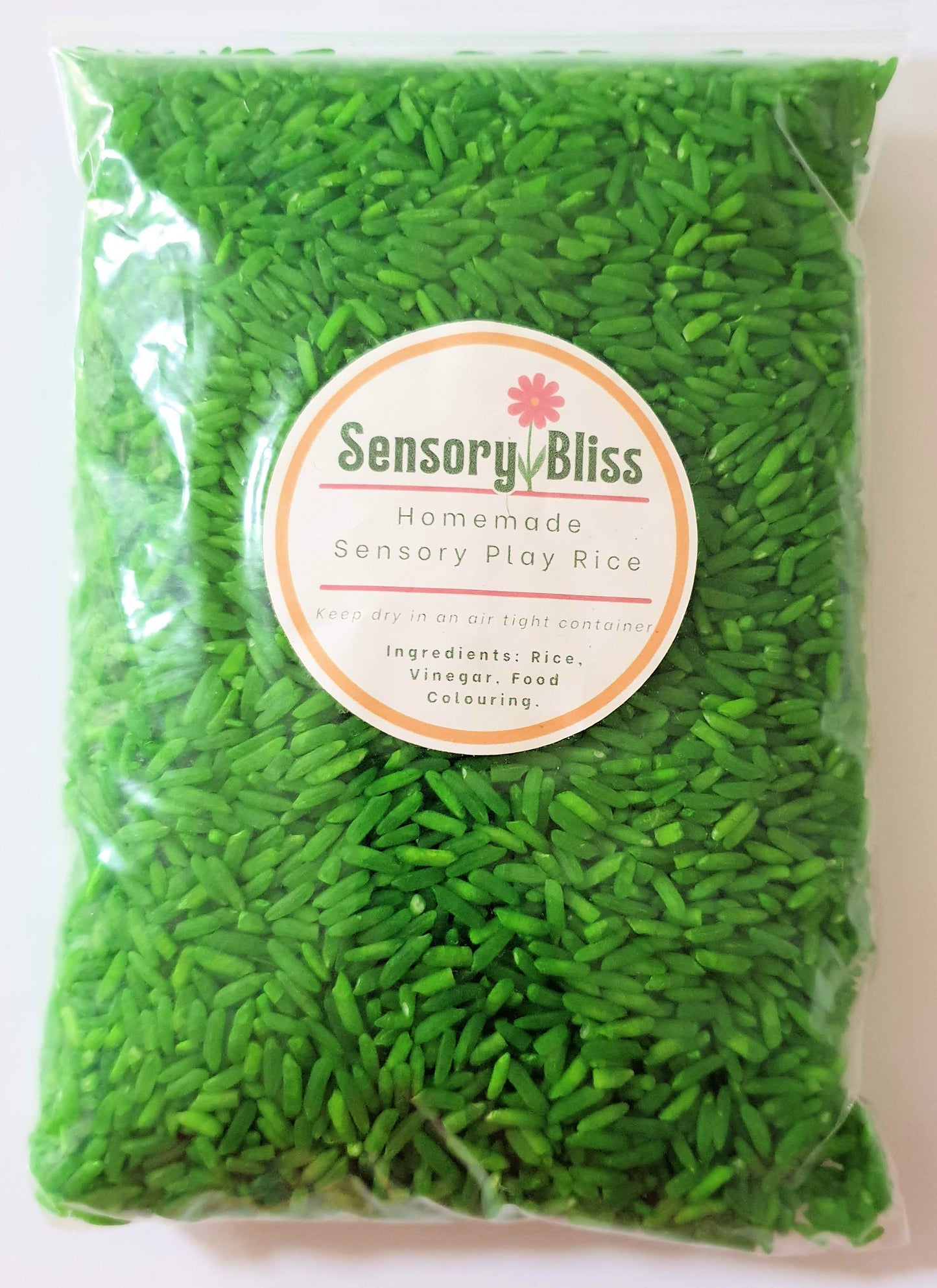 Sensory Play Rice - Homemade Coloured - 300g