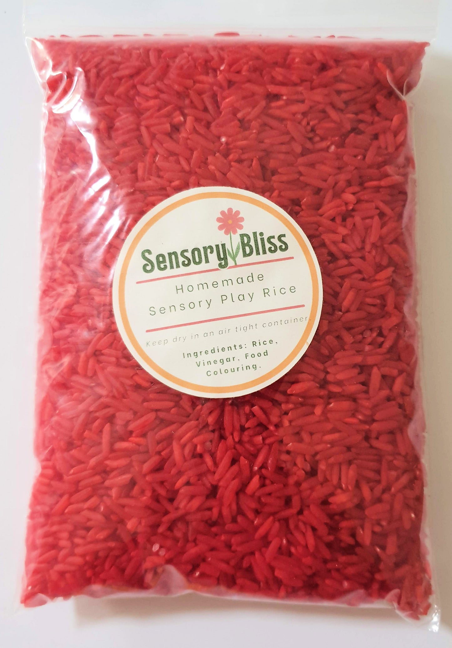 Sensory Play Rice - Homemade Coloured - 300g