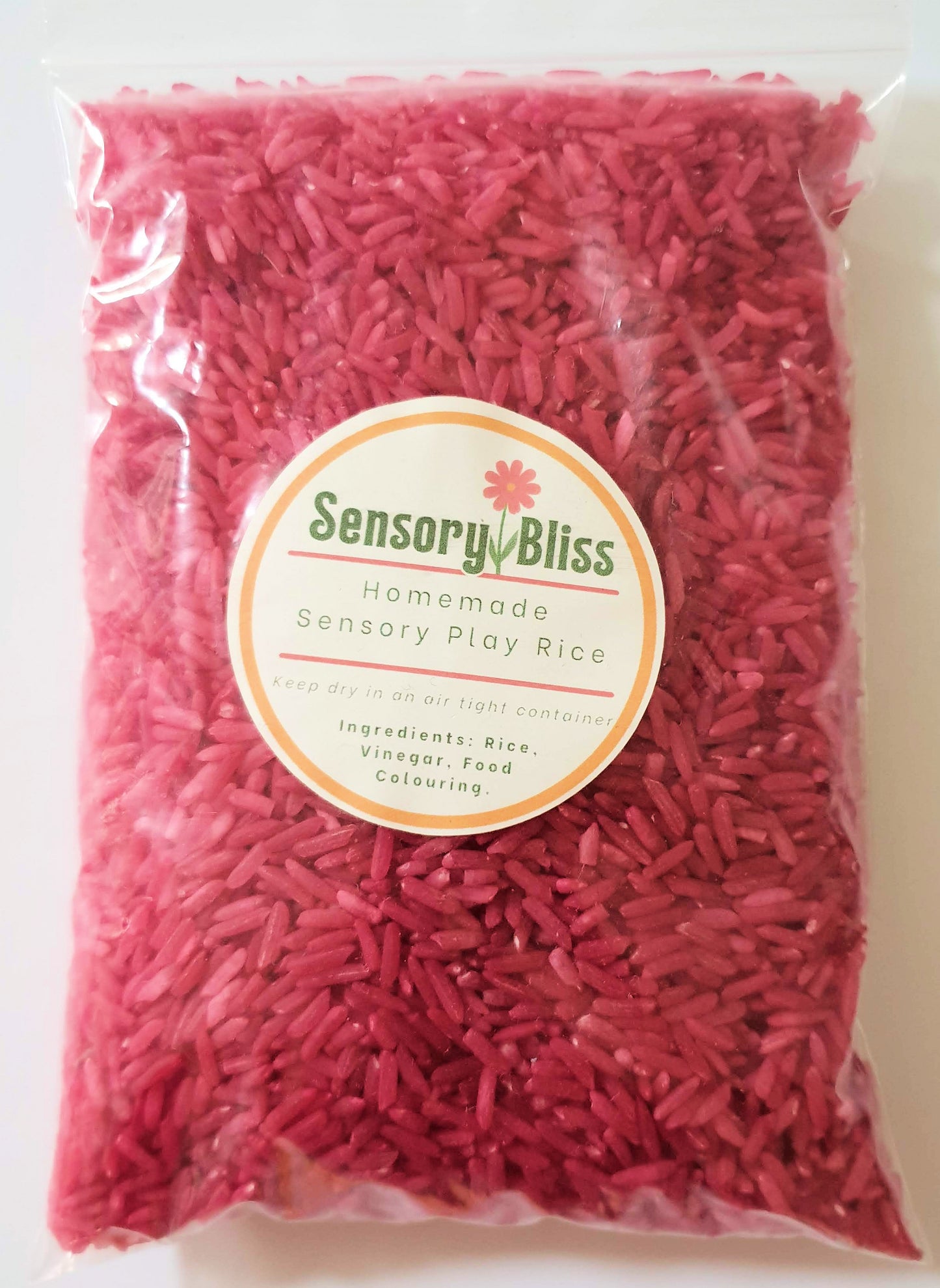 Sensory Play Rice - Homemade Coloured - 300g