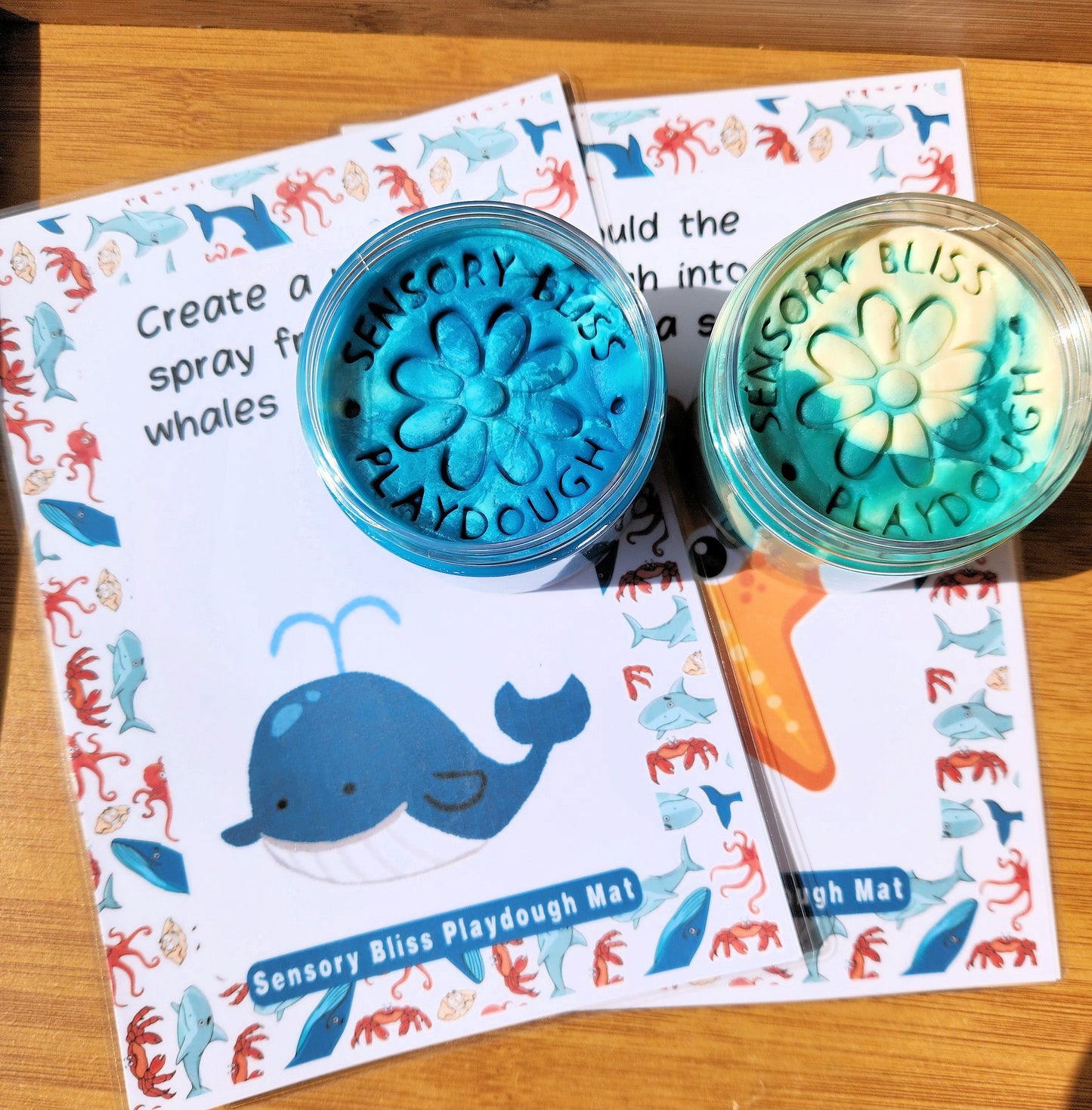 Under the Sea Playdough Kit - Shark, Turtle, Humpback Whale