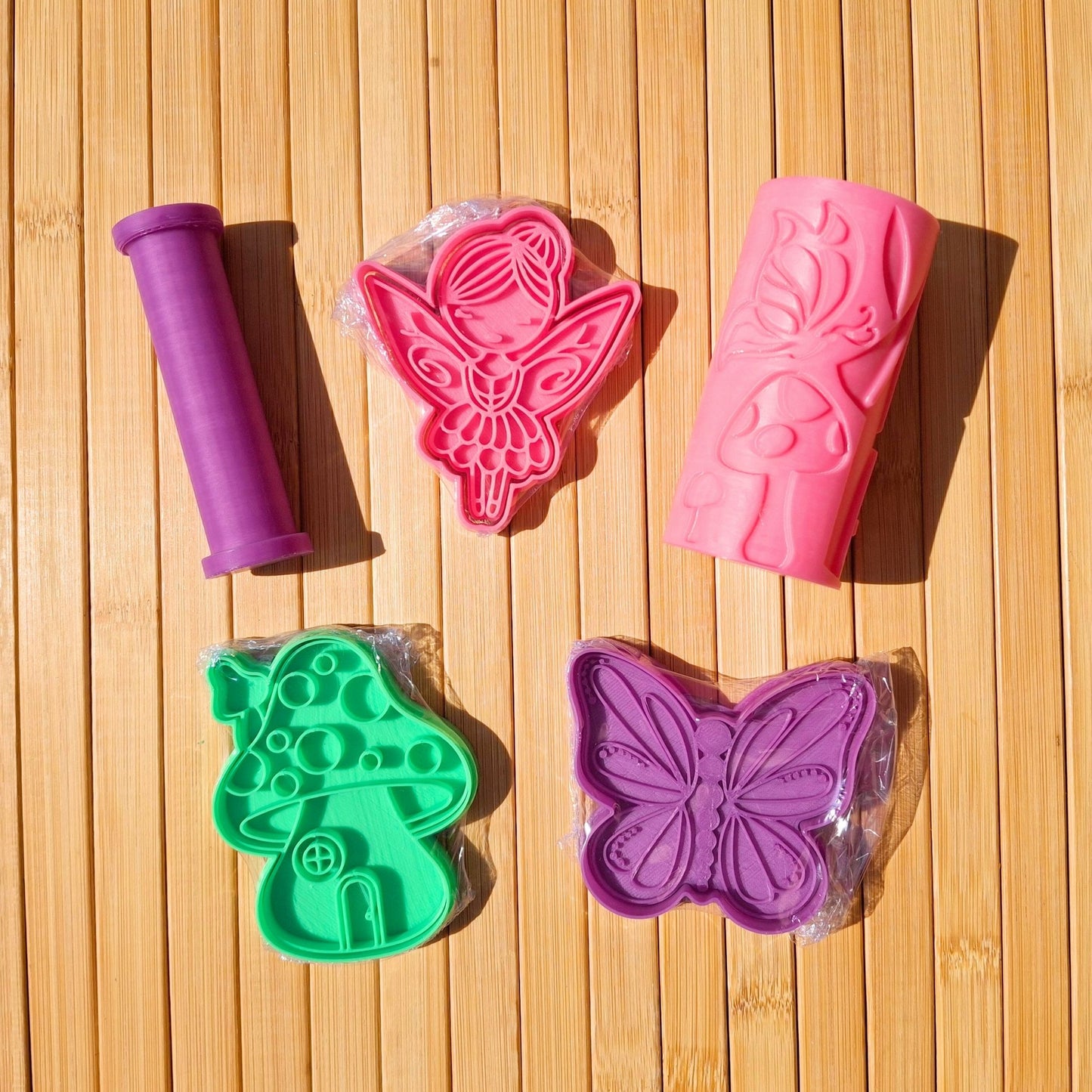 Fairy Garden Playdough Kit - Fairy, Mushroom House, Butterfly