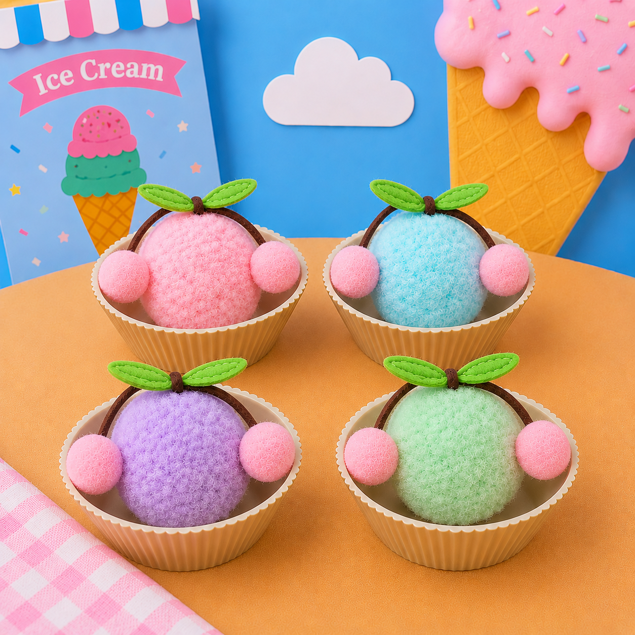 Ice-Cream Playdough Kit - Sweet Scented Playdough