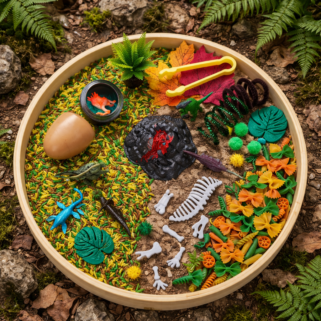 Dinosaur Pour & Play Sensory Tray Filler Kit – Sensory Bliss