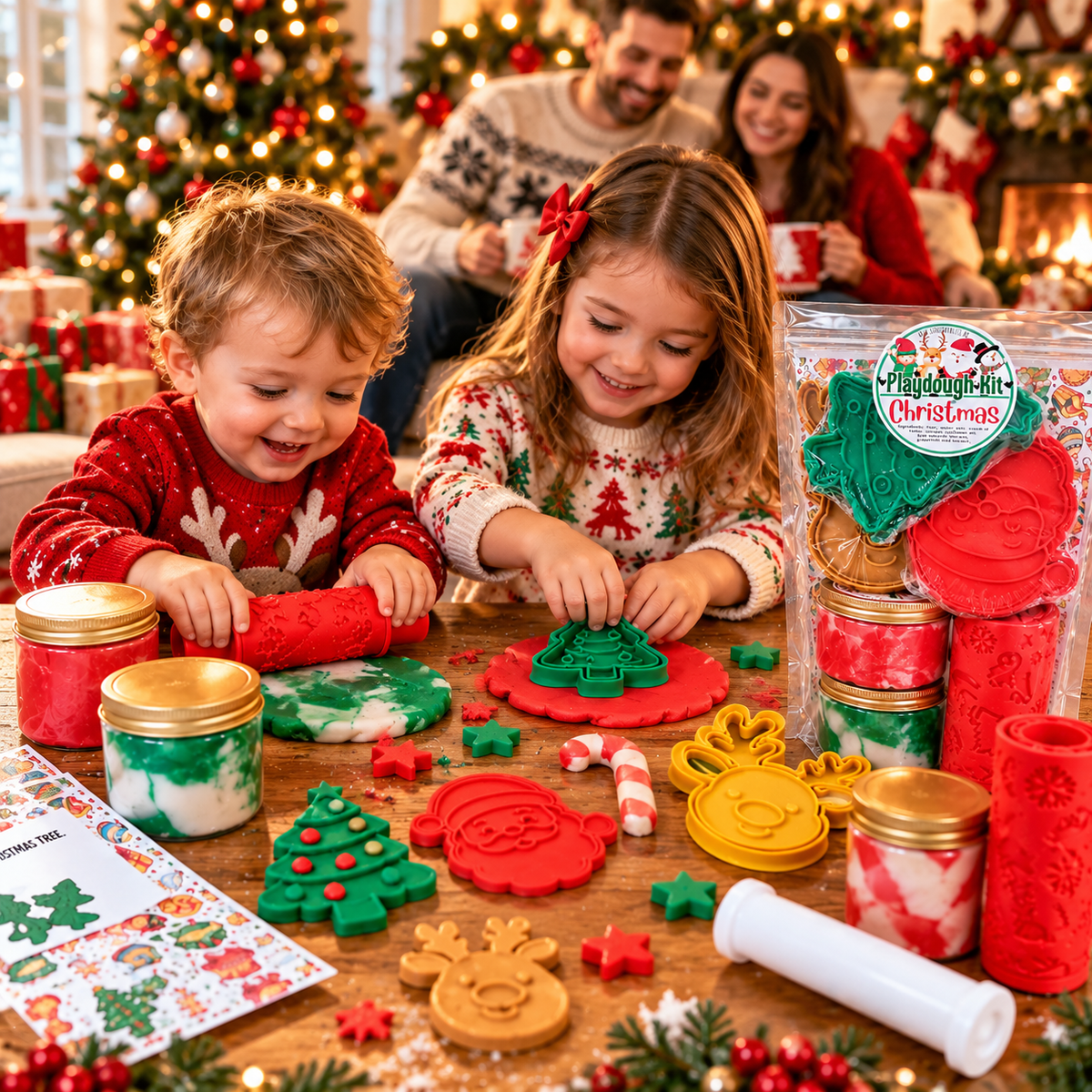 Christmas Playdough Kit - Scented Playdough