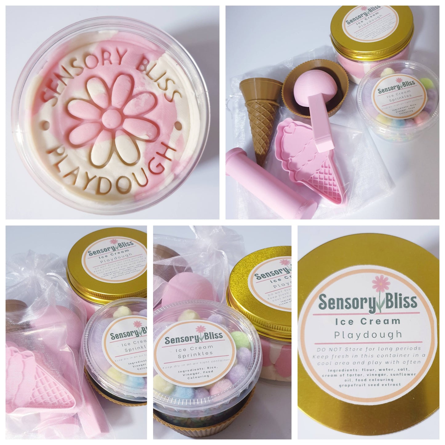 Ice-Cream Mini Playdough Kit