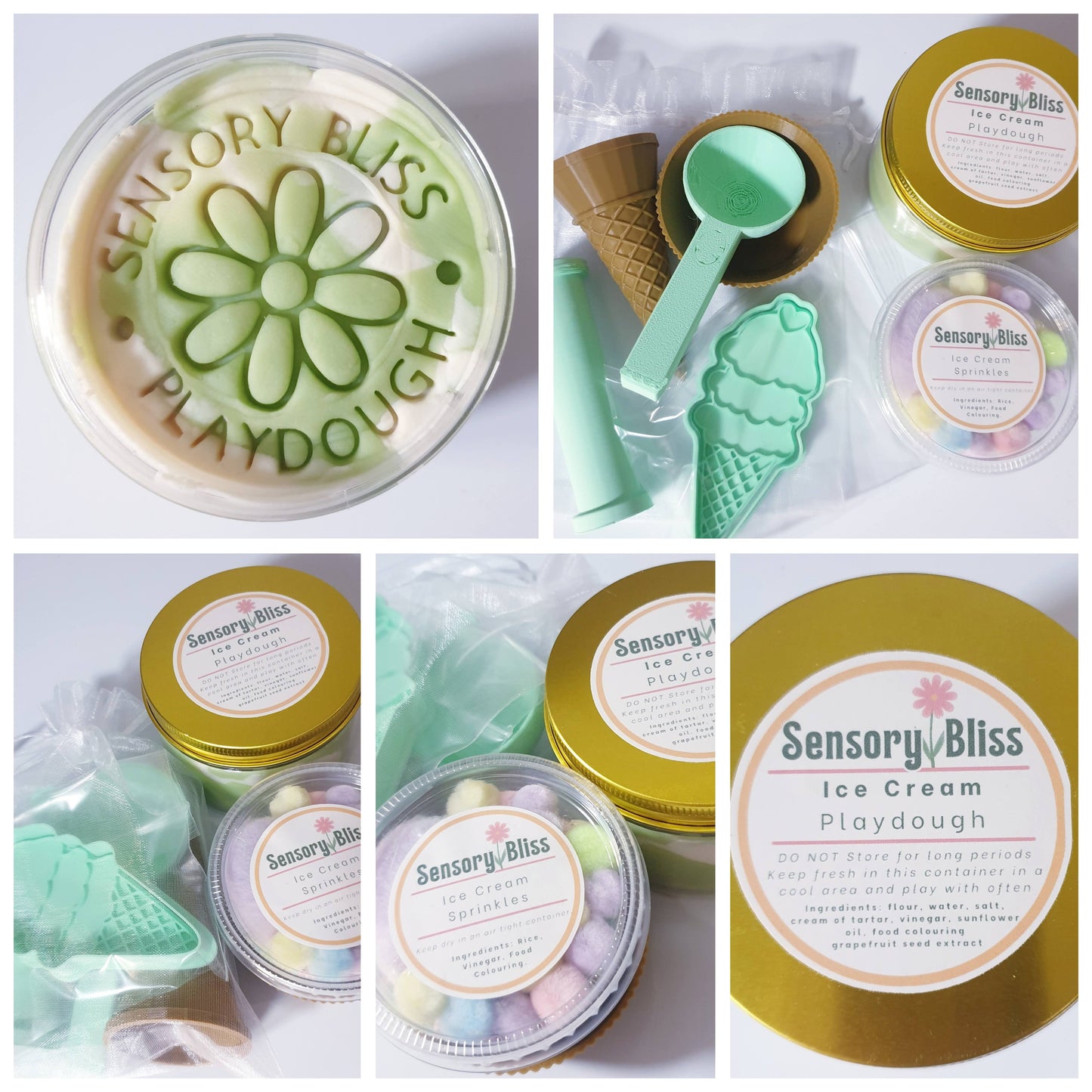 Ice-Cream Mini Playdough Kit