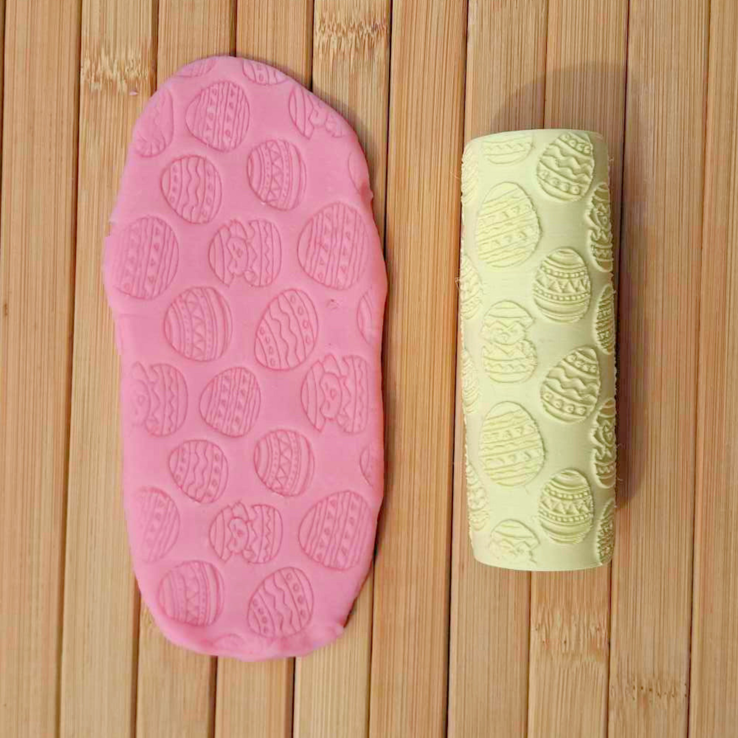 Bunny & Easter Egg Patterned Playdough Rollers (Eco-Friendly PLA)