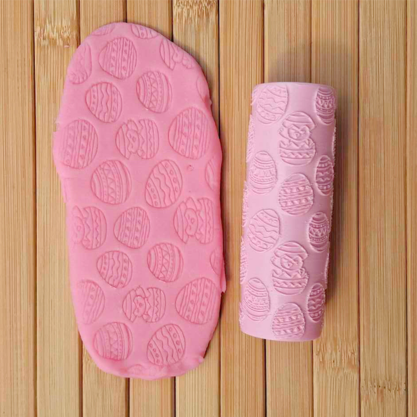Bunny & Easter Egg Patterned Playdough Rollers (Eco-Friendly PLA)