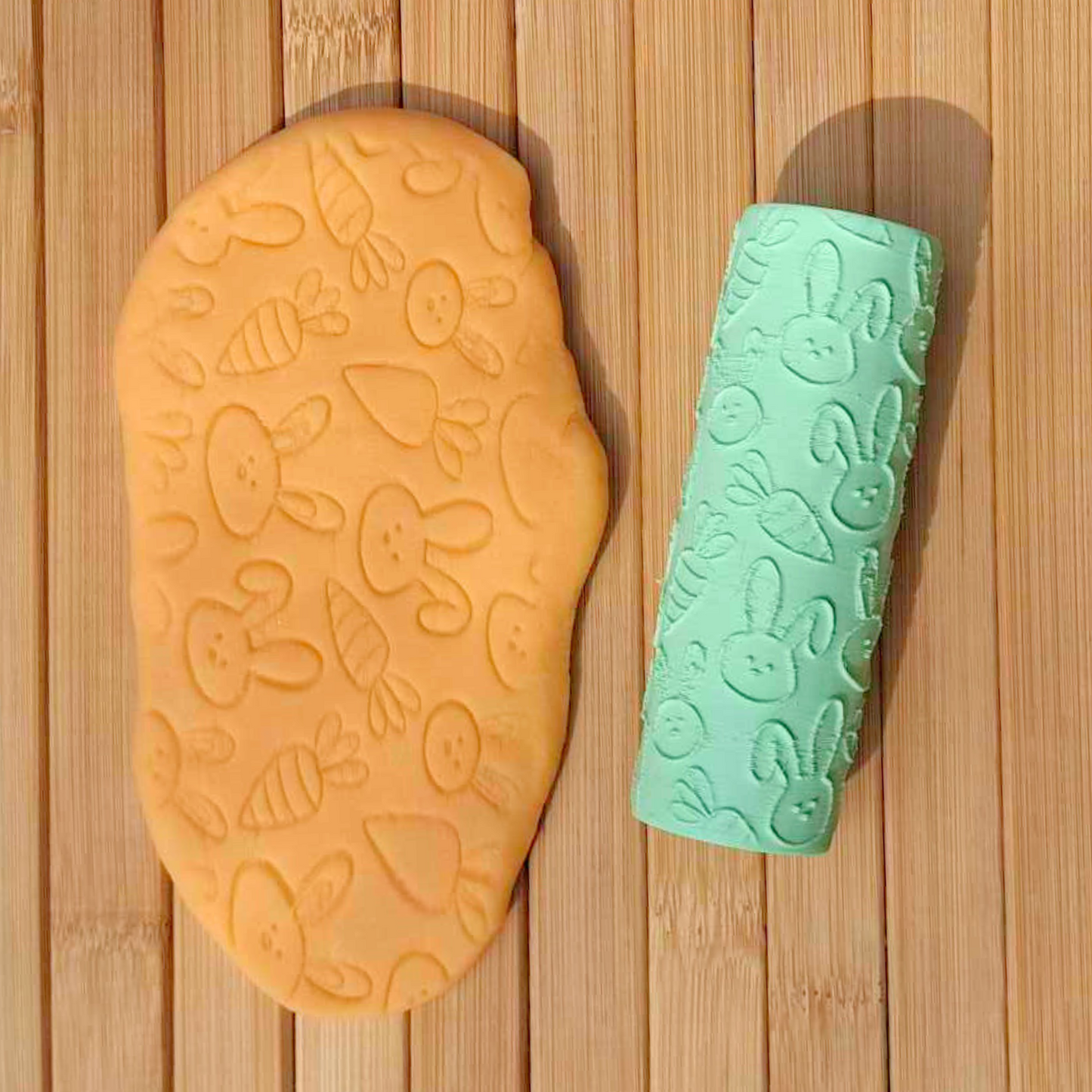 Bunny & Easter Egg Patterned Playdough Rollers (Eco-Friendly PLA)