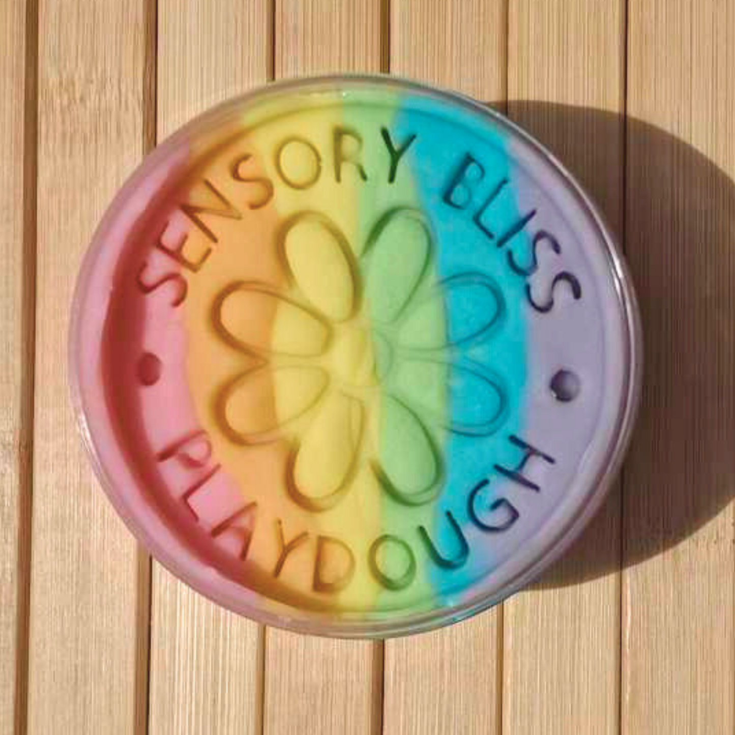 Pastel Rainbow in a Jar - Soft Homemade Non-Toxic Playdough - 250g