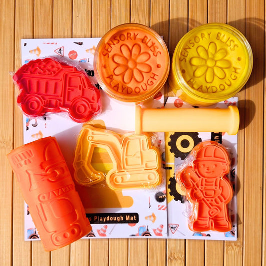 Construction Playdough Kit - Builders, Diggers, Trucks