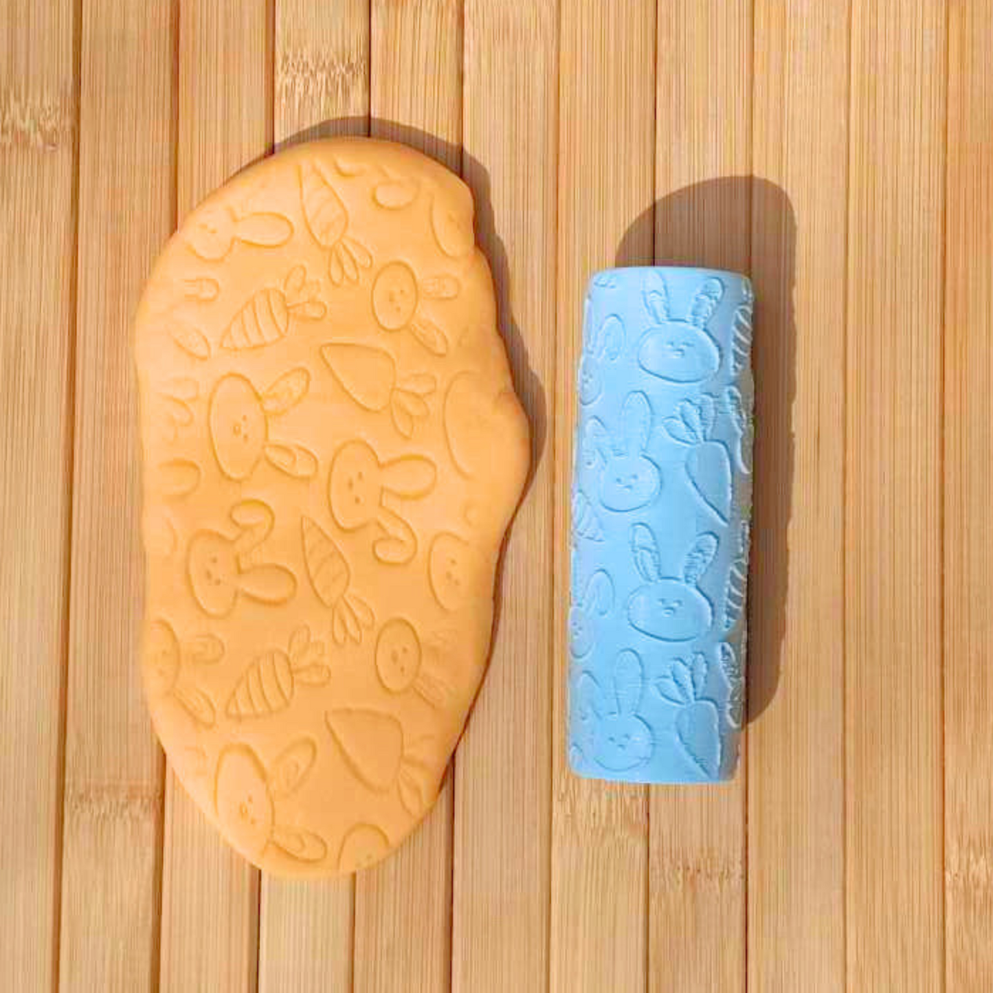 Bunny & Easter Egg Patterned Playdough Rollers (Eco-Friendly PLA)