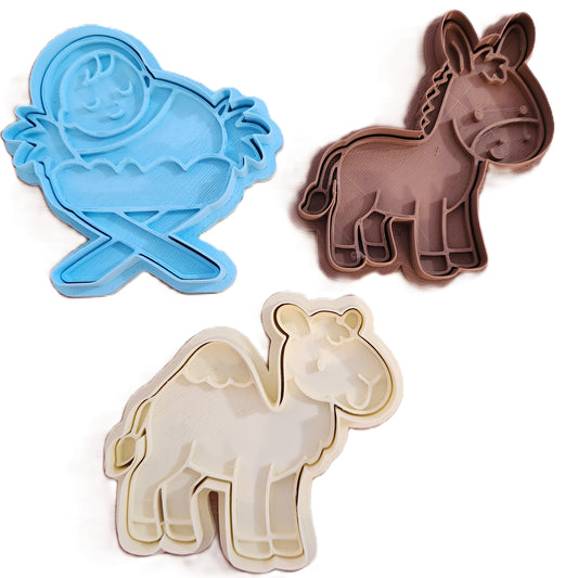 Nativity Playdough Cutters/Stamps & Patterned Rollers