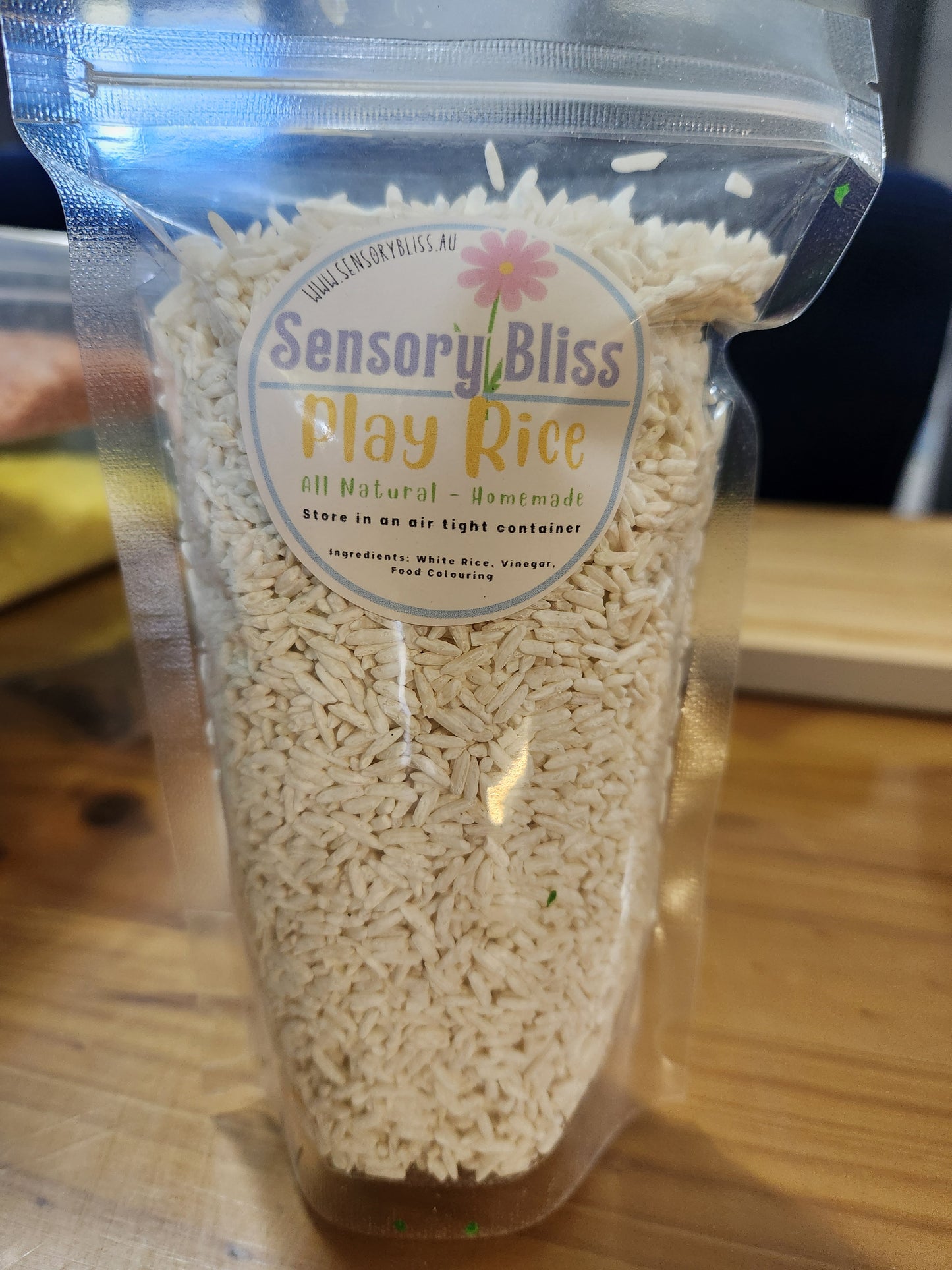 Sensory Play Rice - Homemade Coloured - 300g