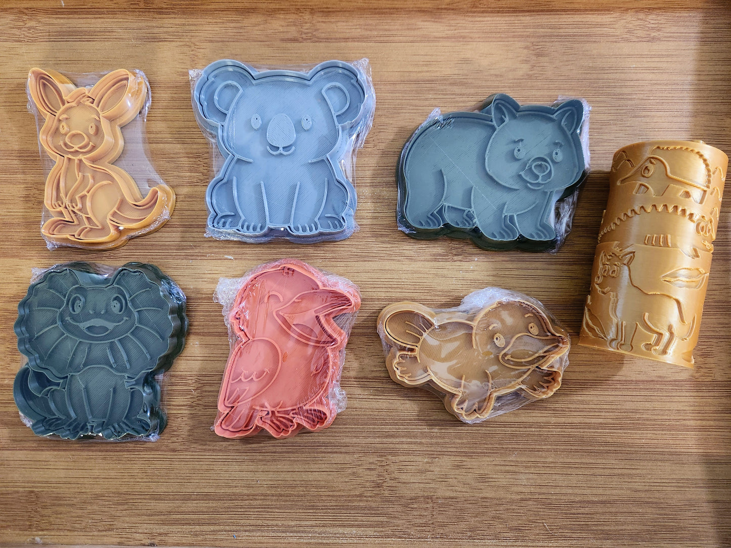 Australian Animals Playdough Cutters, Stamps and Rollers