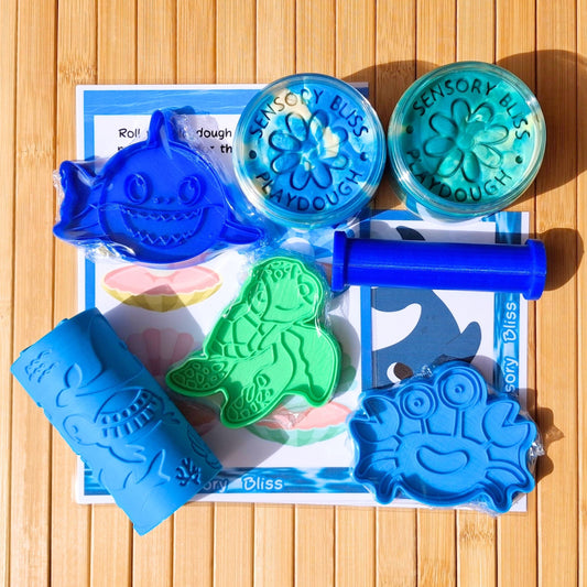 Under the Sea Playdough Kit - Shark, Turtle, Crab