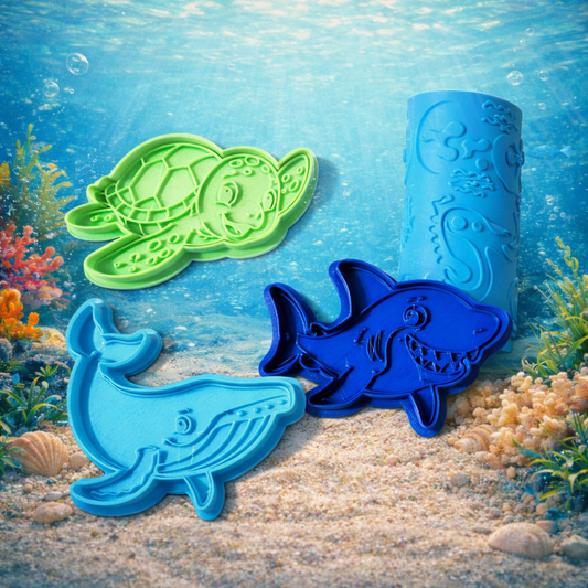 Under the Sea - Ocean Playdough Cutters, Stamps and Rollers
