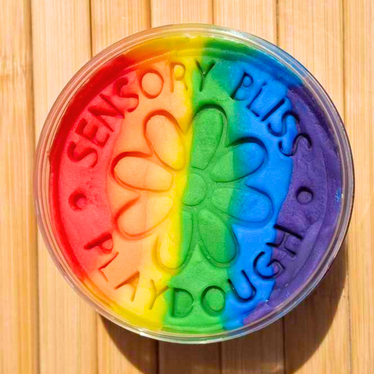 Rainbow in a - Jar Soft Homemade Non-ToxiPlaydough - 250g