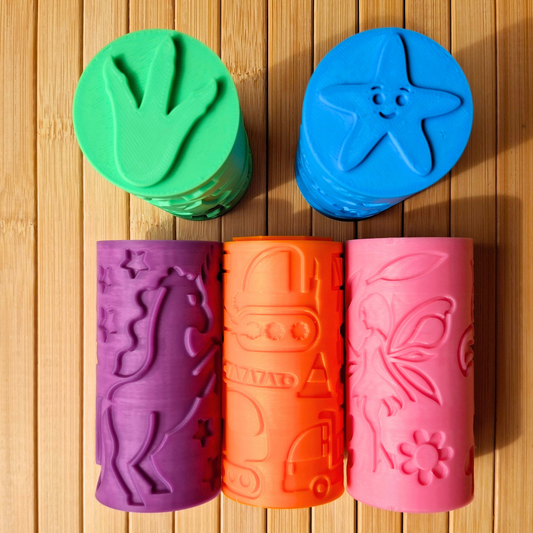 Themed Patterned Playdough Rollers
