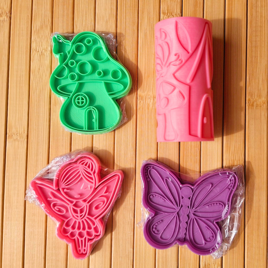 Fairy Garden Playdough Cutters, Stamps and Roller