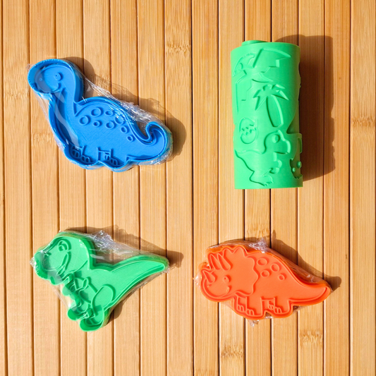 Dinosaur Playdough Cutters, Stamps and Rollers