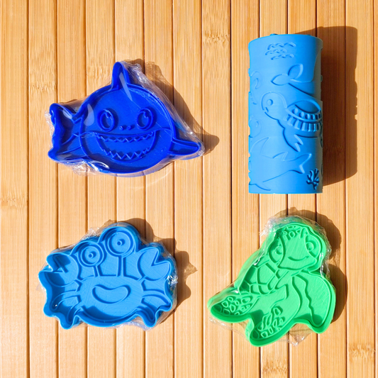 Under the sea Playdough Cutters, Stamps and Rollers