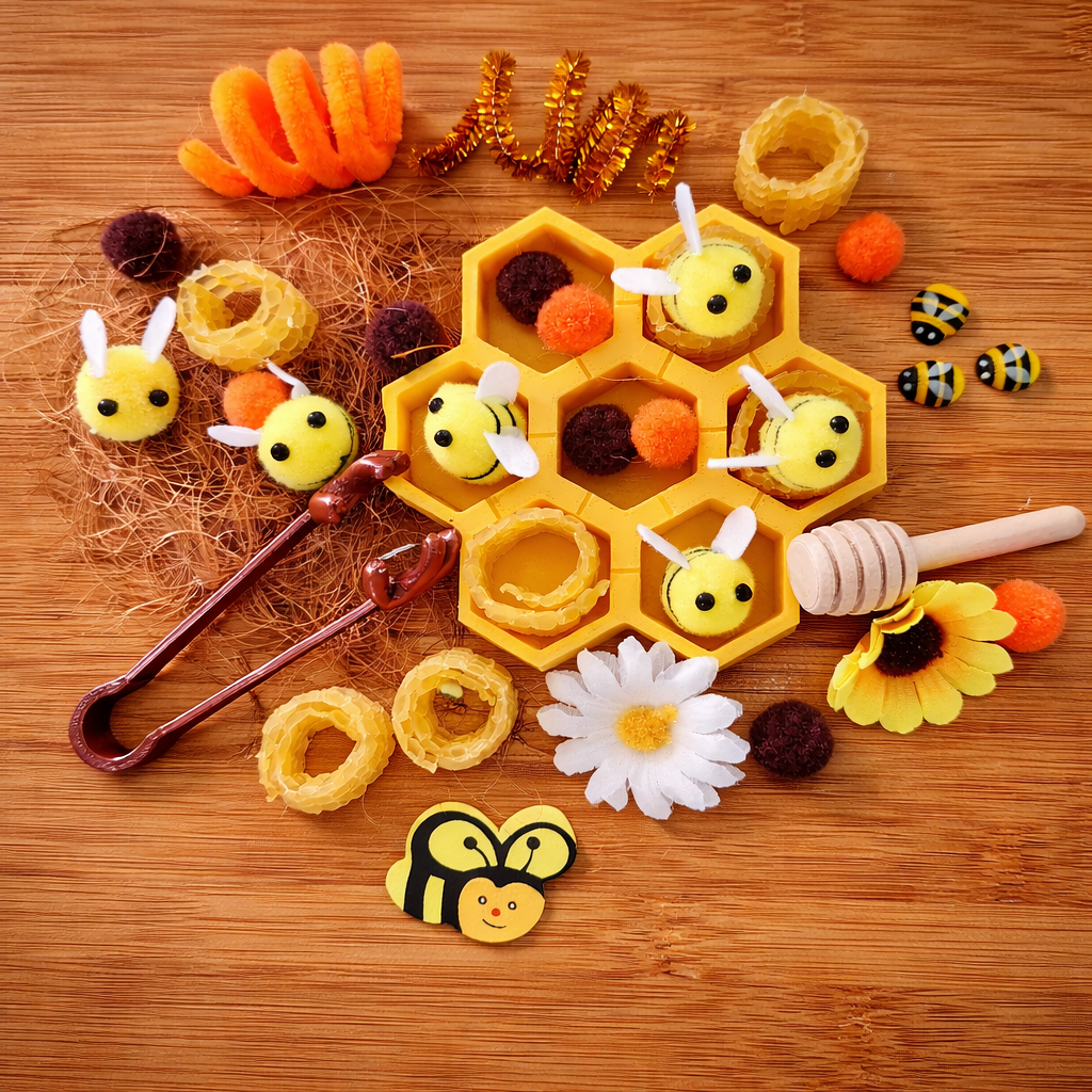 Bee Hive Pour & Play - Sensory Tray Filler Activity