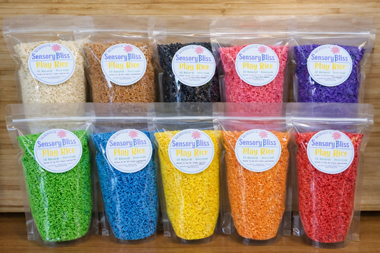 Sensory Play Rice - Homemade Coloured - 300g