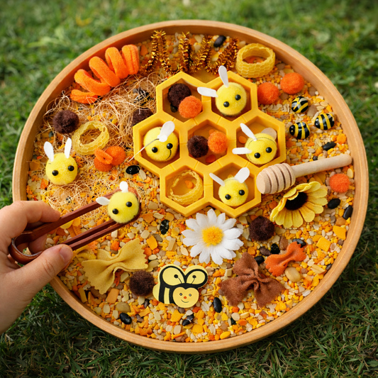 Bee Hive Pour & Play - Sensory Tray Filler Activity