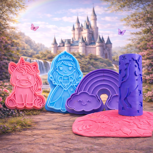 Unicorn Kingdom Playdough Cutters, Stamps and Rollers