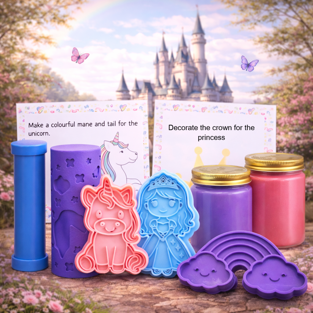 Unicorn Kingdom Playdough Kit – Unicorns, Rainbow & Princess