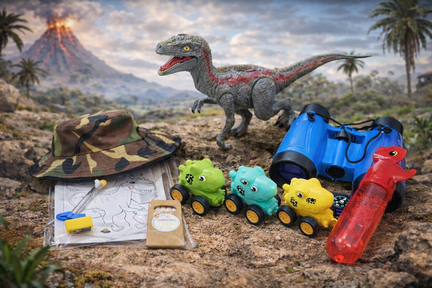 Dinosaur Adventures – Play & Colour Travel Kit
