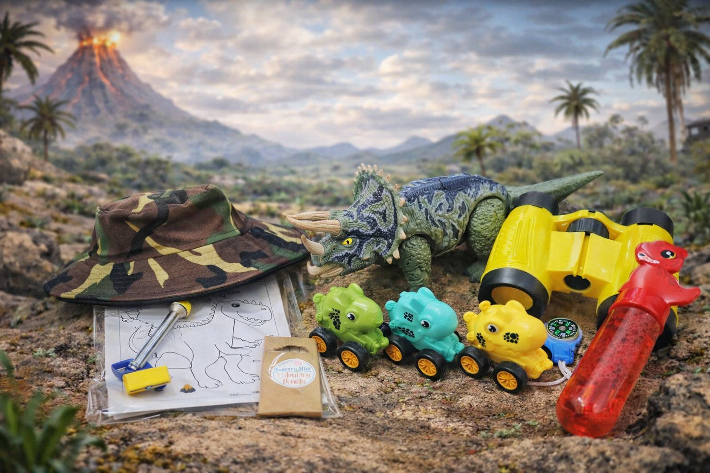 Dinosaur Adventures – Play & Colour Travel Kit