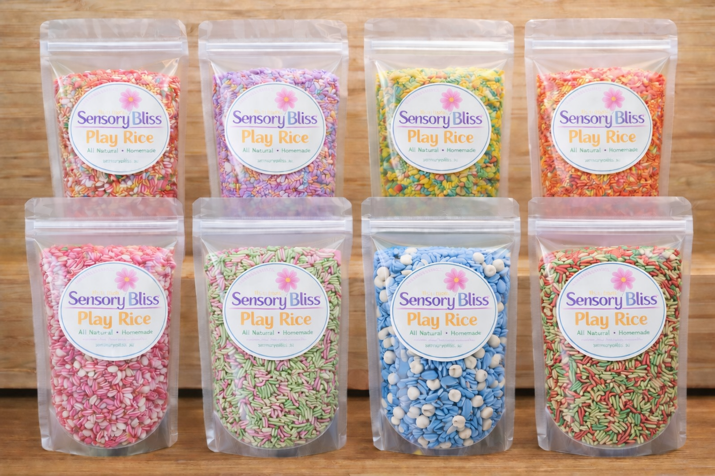 Sensory Play Rice – Mixed Colour Blends (300g)
