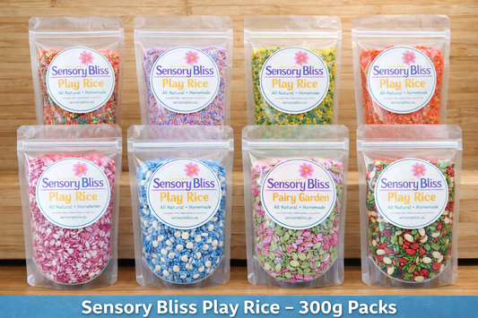 Sensory Play Rice – Mixed Colour Blends (300g)