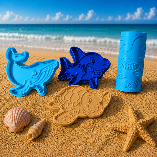 Under the Sea - Ocean Playdough Tools Cutters, Stamps and Rollers