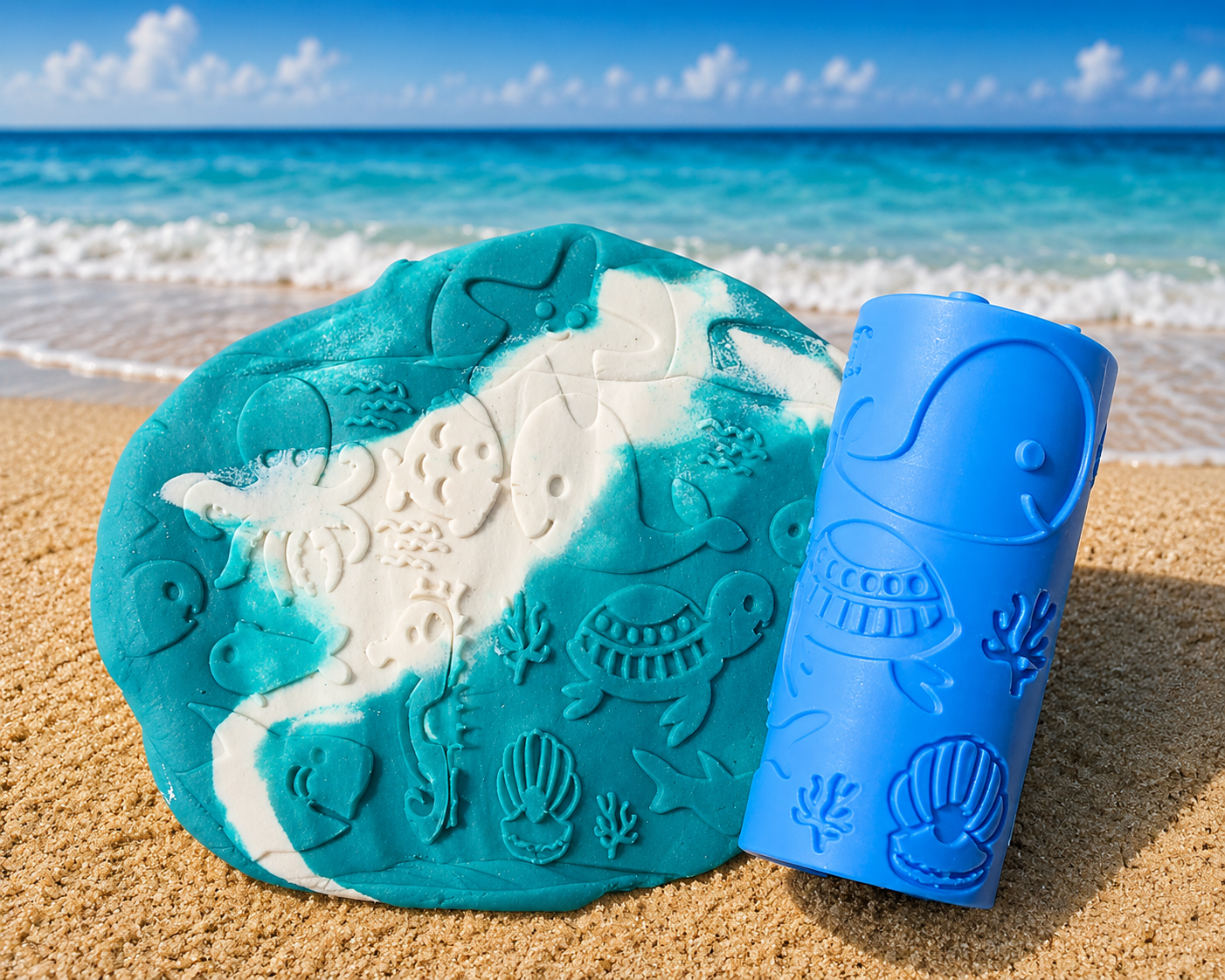 Themed Patterned Playdough Rollers - Embossed Senaory Play