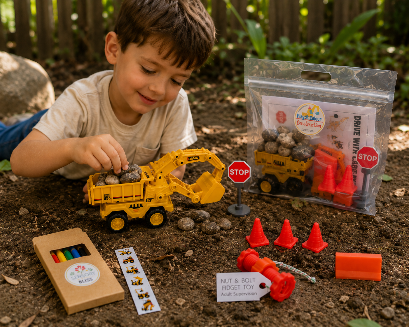 Construction Grab & Go – Travel and Activity Kit