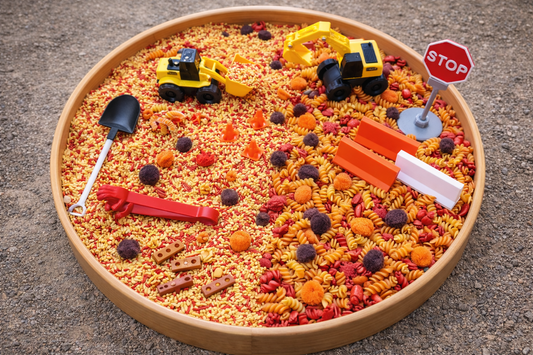 Construction Pour & Play Sensory Tray Filler Kit
