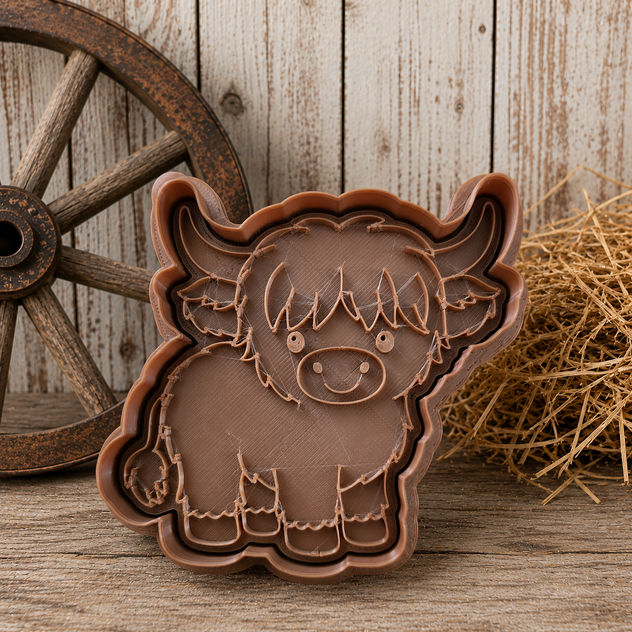 On the Farm Playdough Tools - Cutters, Stamp Patterned Roller - Animals