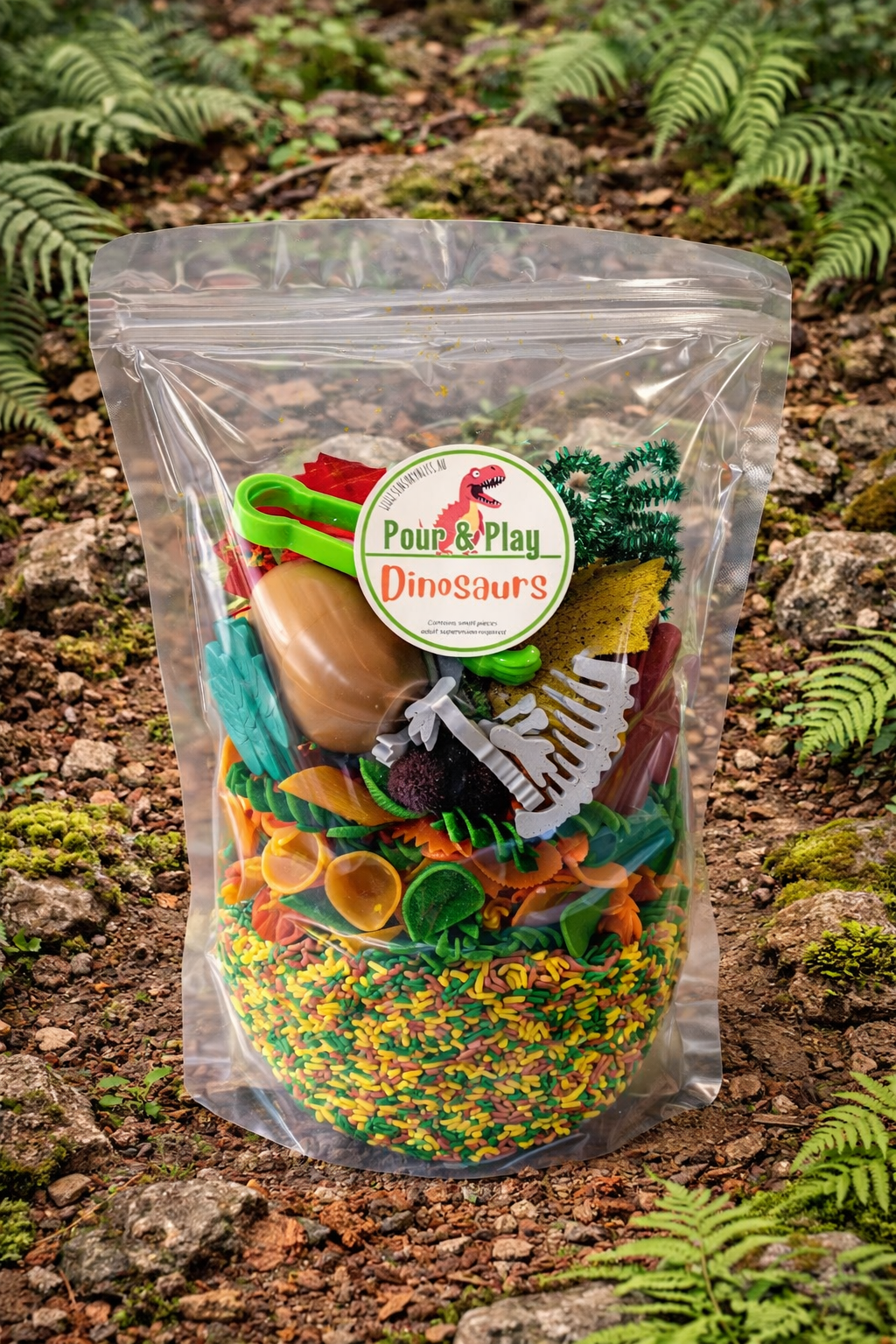Dinosaur Pour & Play Sensory Tray Filler Kit