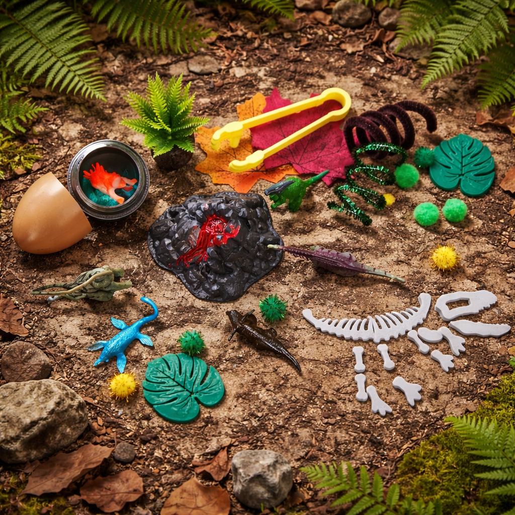 Dinosaur Pour & Play Sensory Tray Filler Kit