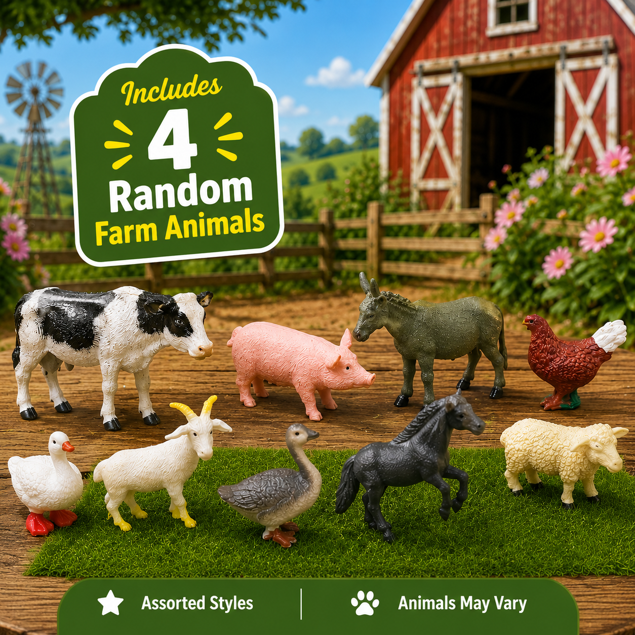 On the Farm Pour & Play - Animals Sensory Bin Tray Filler