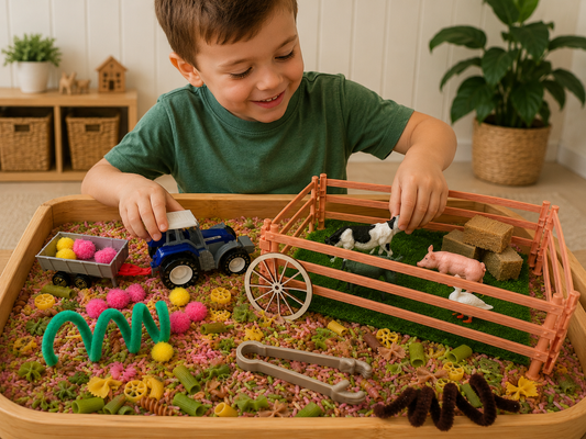 On the Farm Pour & Play - Animals Sensory Bin Tray Filler
