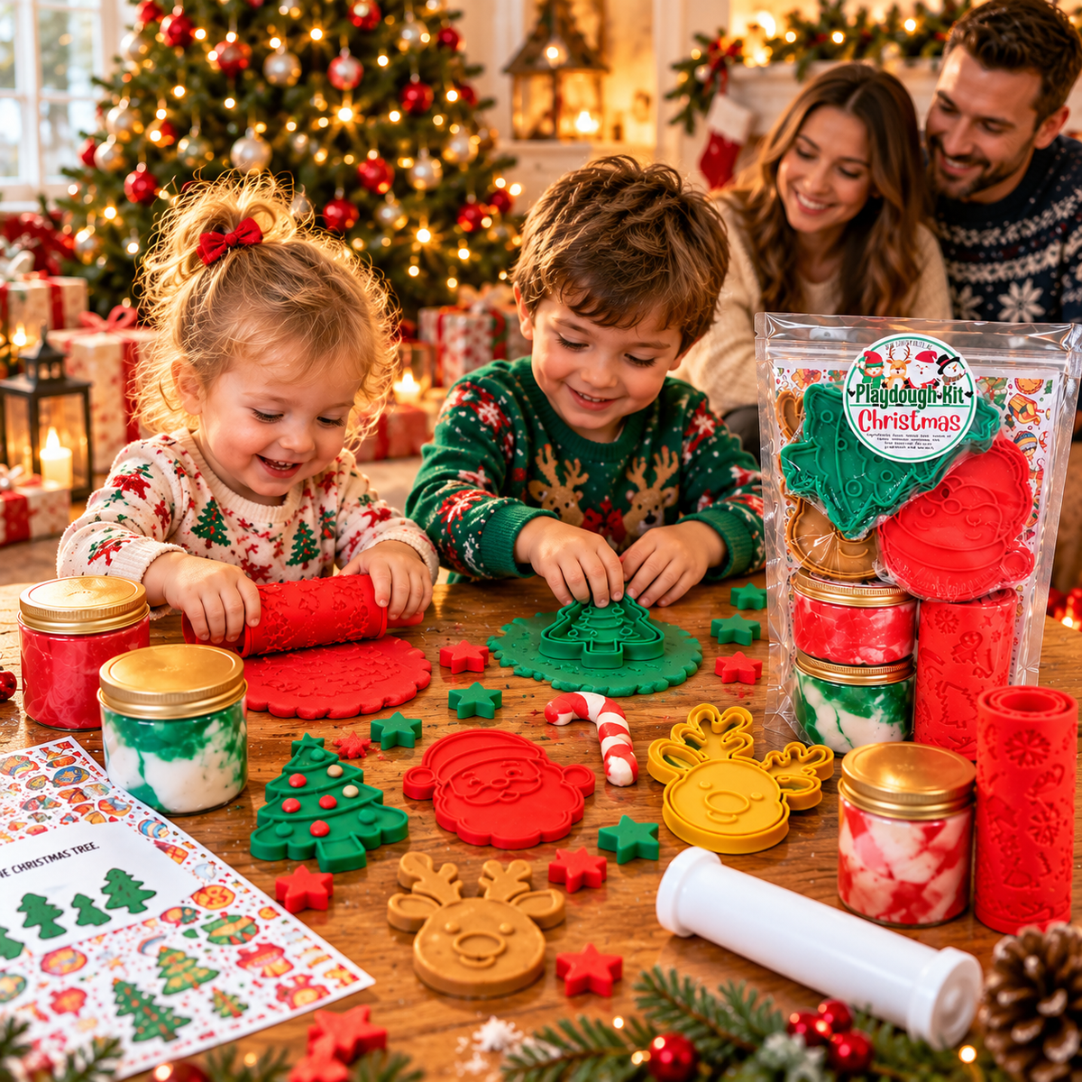 Christmas Playdough Kit - Scented Playdough