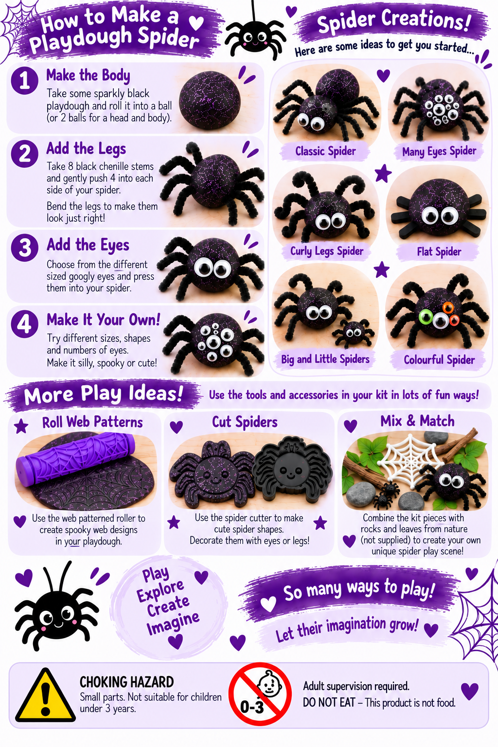 Make a Spider Playdough Kit | Halloween Sensory Play Kit