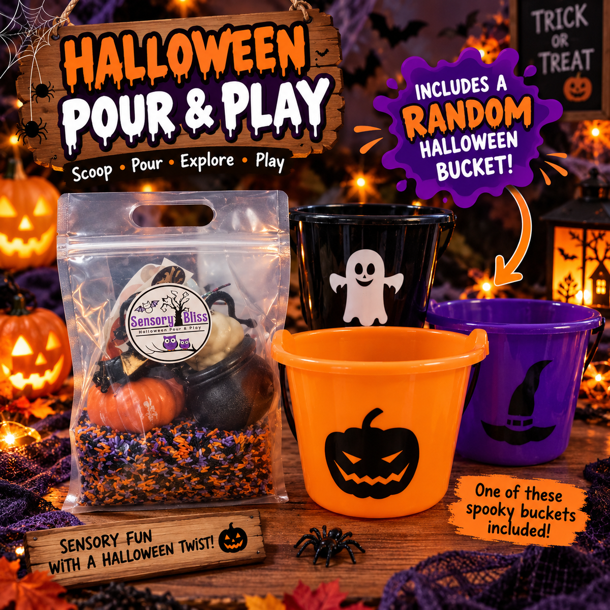 Halloween Pour & Play Kit + Random Halloween Bucket
