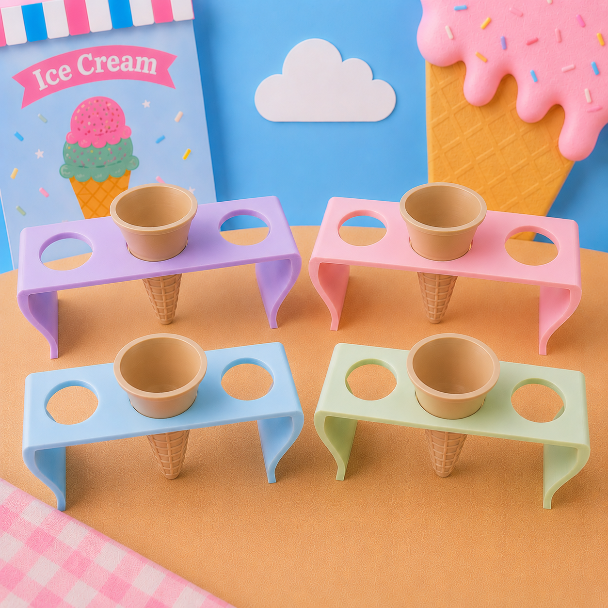 Ice-Cream Playdough Kit - Sweet Scented Playdough