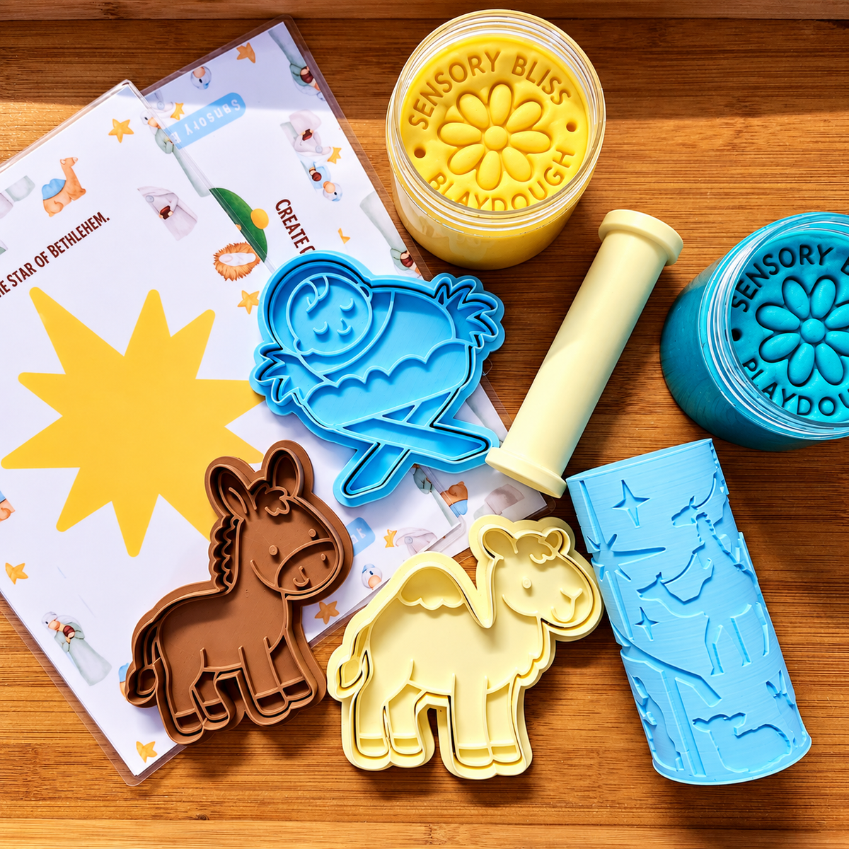 Nativity Scene Playdough Kit - Christian Christmas Edition